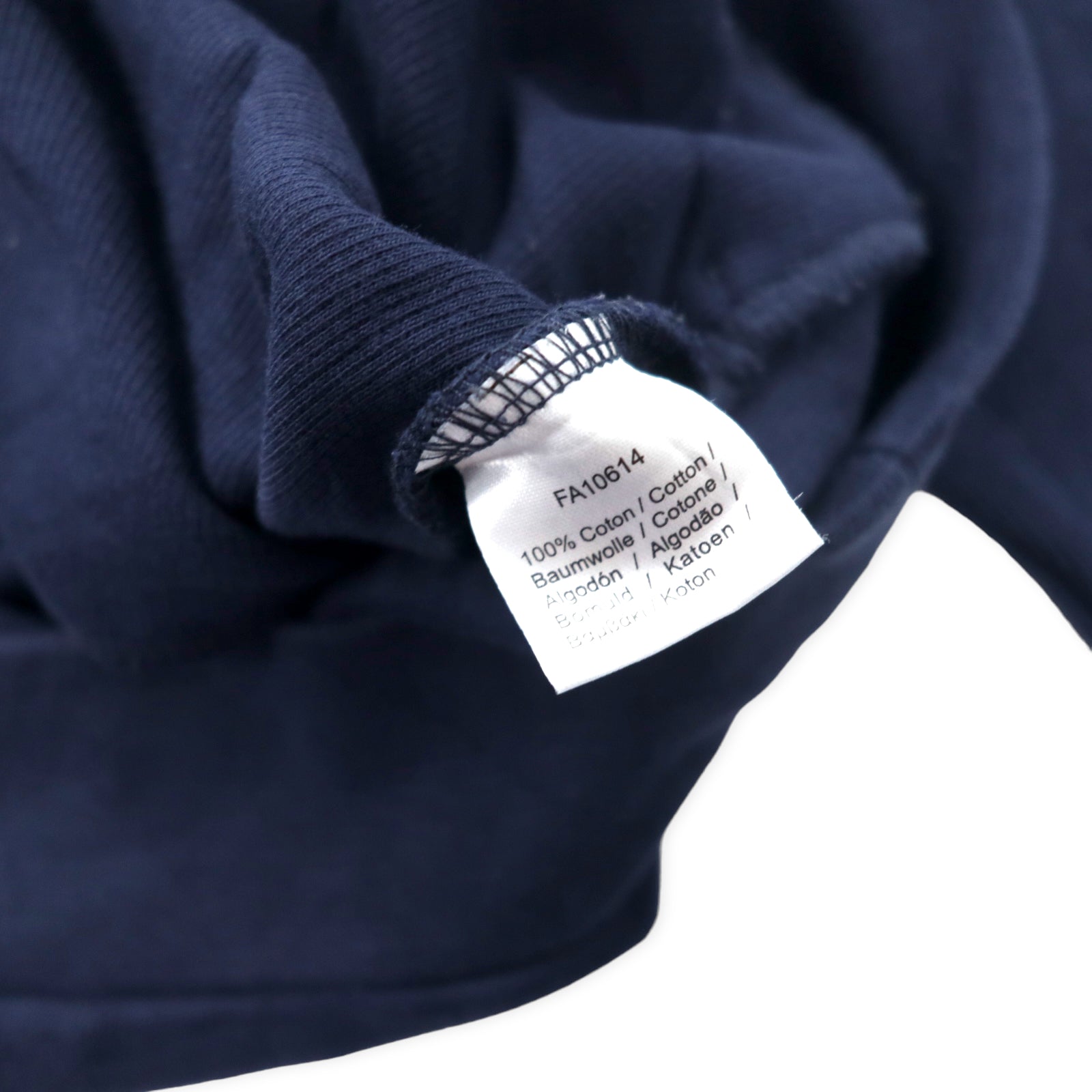 Felpa LACOSTE dolcevita a mezza zip, taglia L, blu navy, in cotone, con logo ricamato.