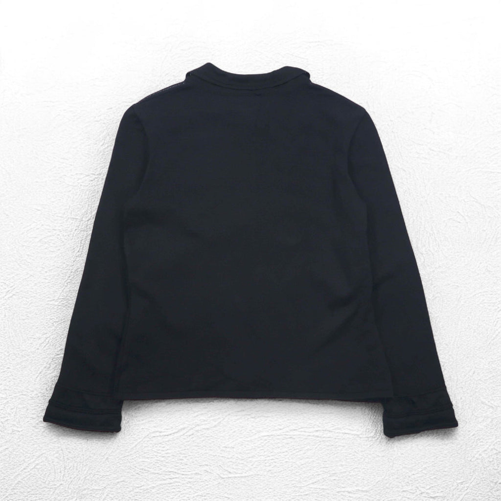 VERSACE CLASSIC V2 Maglia mezza zip in rayon, taglia L, nera, elasticizzata, Made in Italy