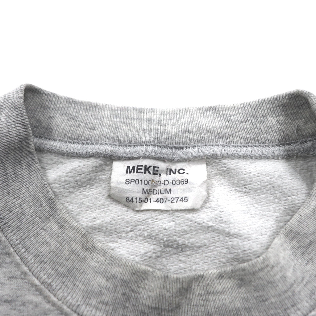 US AIR FORCE Anni '90 Fatto negli USA Felpa stampata Esercito USA M Grigio Cotone Militare 8415-01-407-2745 MEKE, inc
