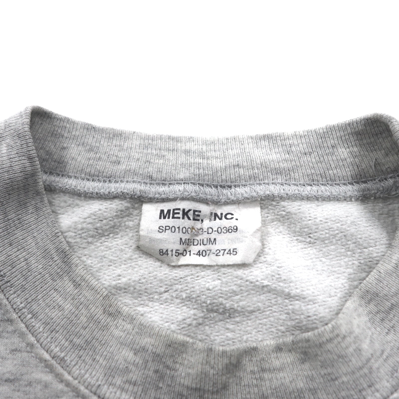 US AIR FORCE Anni '90 Fatto negli USA Felpa stampata Esercito USA M Grigio Cotone Militare 8415-01-407-2745 MEKE, inc