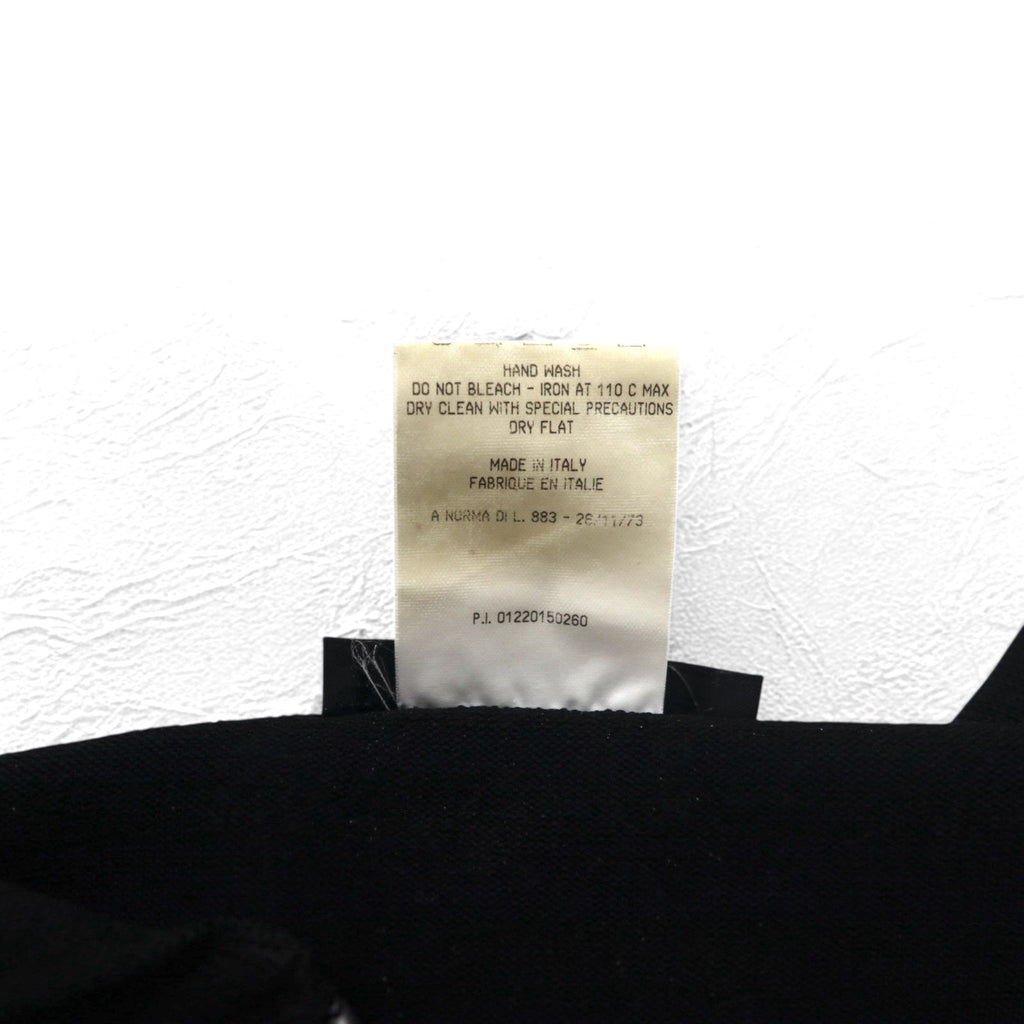 VERSACE CLASSIC V2 Maglia mezza zip in rayon, taglia L, nera, elasticizzata, Made in Italy