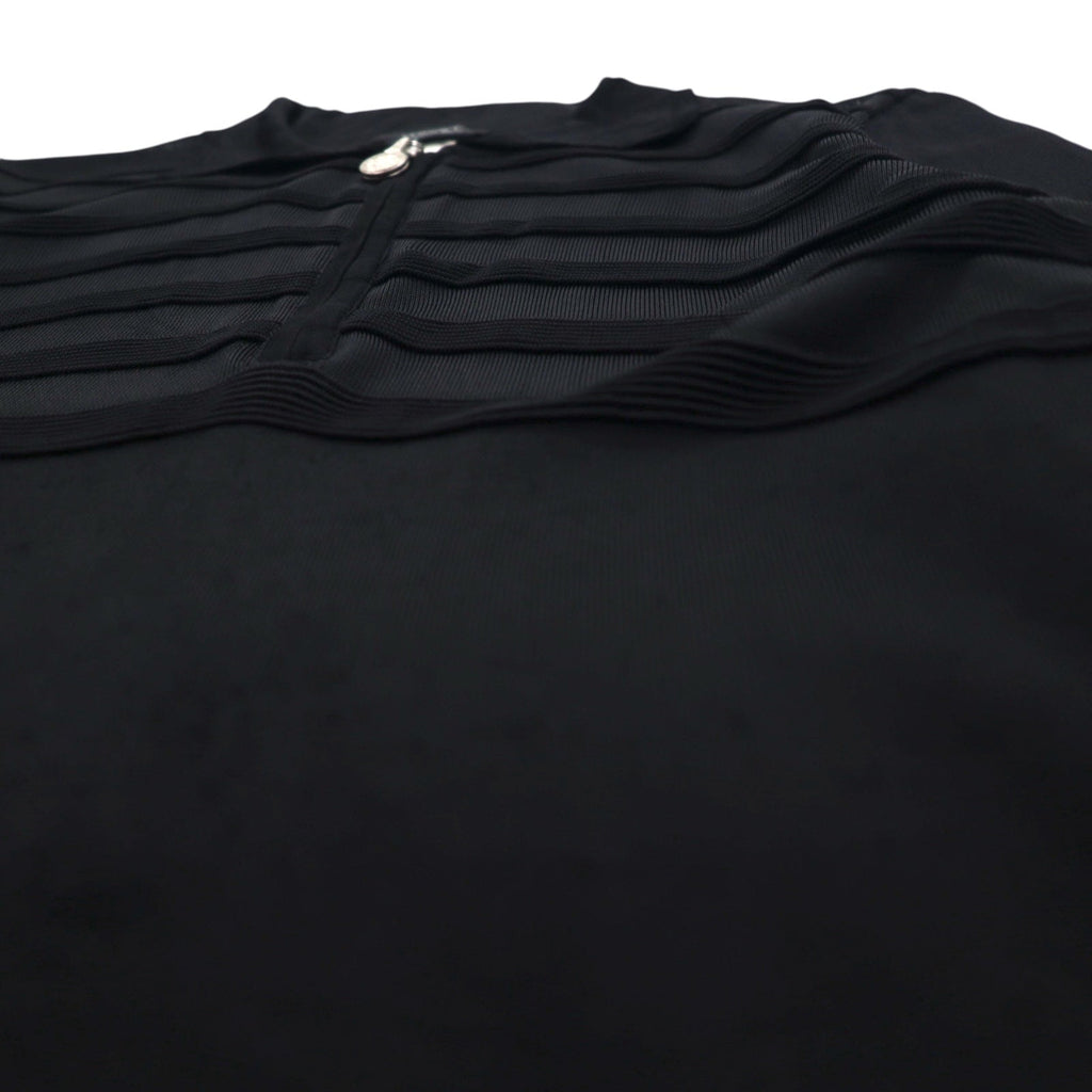 VERSACE CLASSIC V2 Maglia mezza zip in rayon, taglia L, nera, elasticizzata, Made in Italy