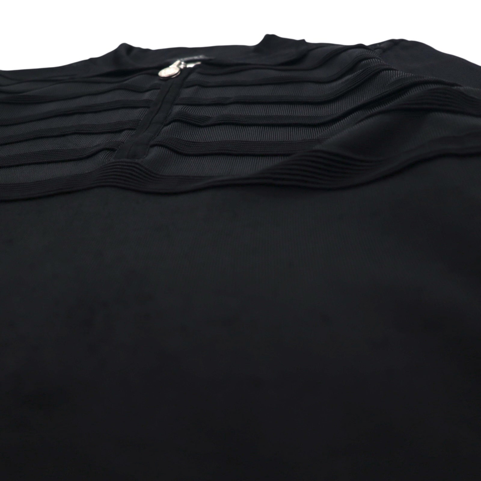 VERSACE CLASSIC V2 Maglia mezza zip in rayon, taglia L, nera, elasticizzata, Made in Italy