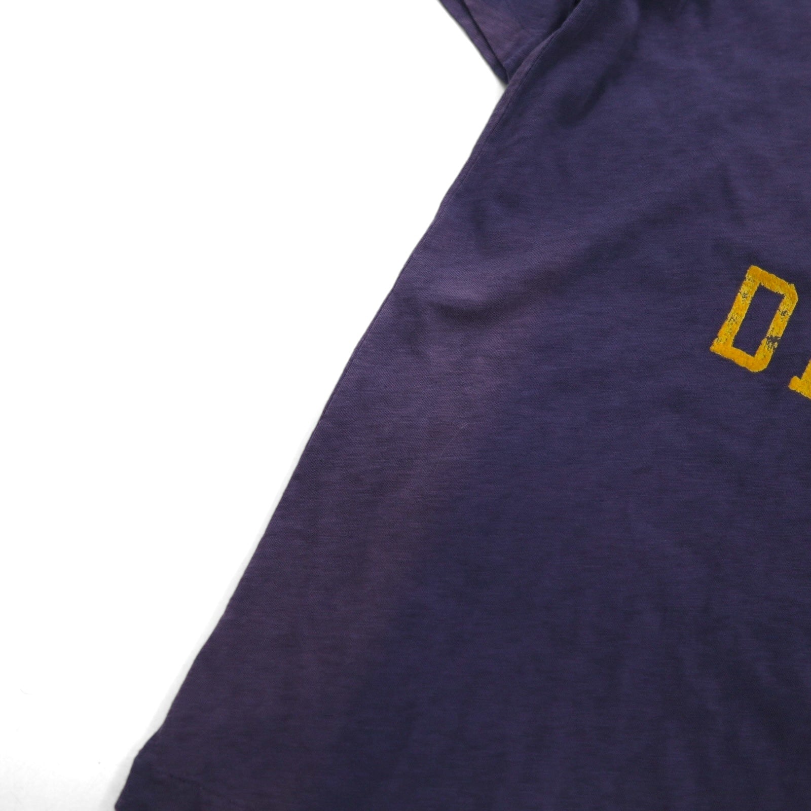 POLO RALPH LAUREN T-shirt con logo stampato U.S.R.L. effetto vintage, taglia XL, colore blu navy, cotone, DM-42, mai indossata