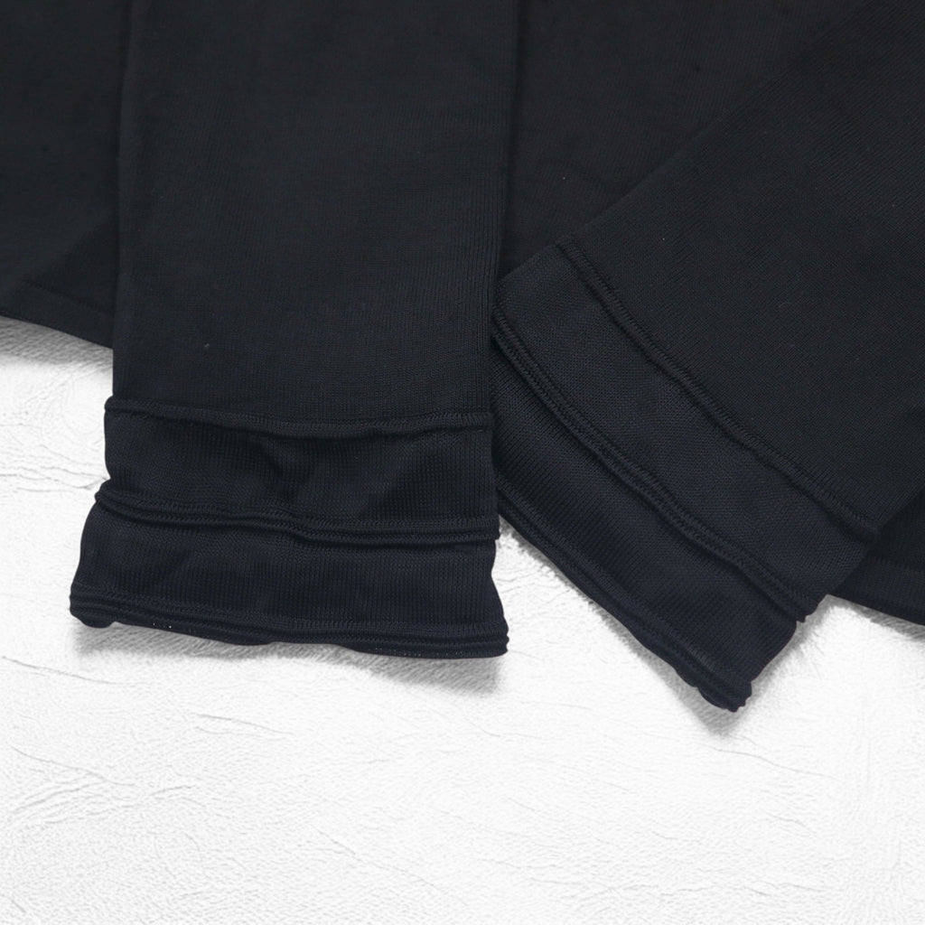 VERSACE CLASSIC V2 Maglia mezza zip in rayon, taglia L, nera, elasticizzata, Made in Italy