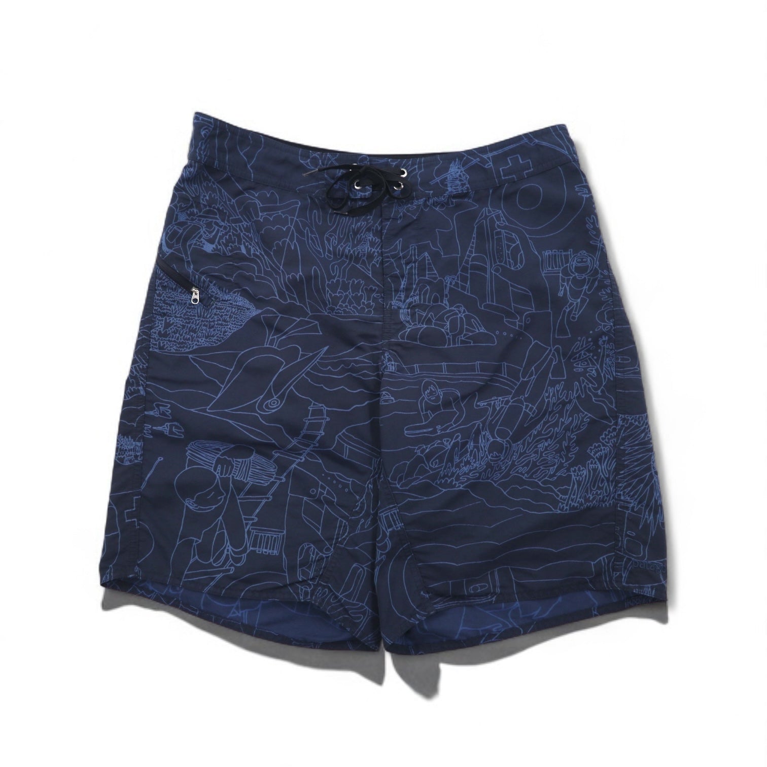 Patagonia Wavefarer II Board Shorts pantaloncini da surf M nylon fantasia 86711