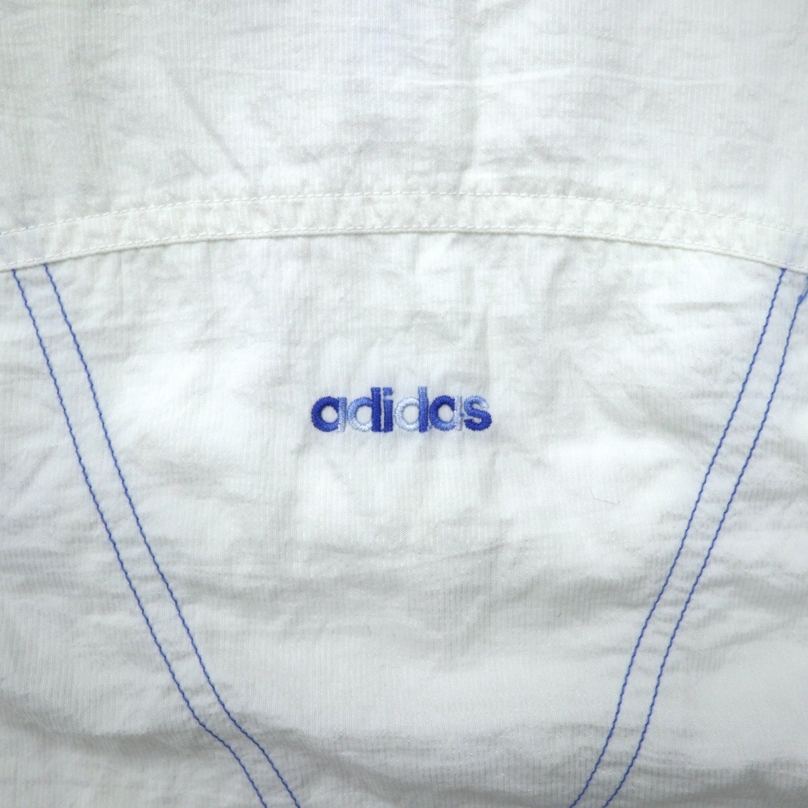 adidas anni '90 etichetta argentata gilet tecnico con zip XL bianco poliestere cinese