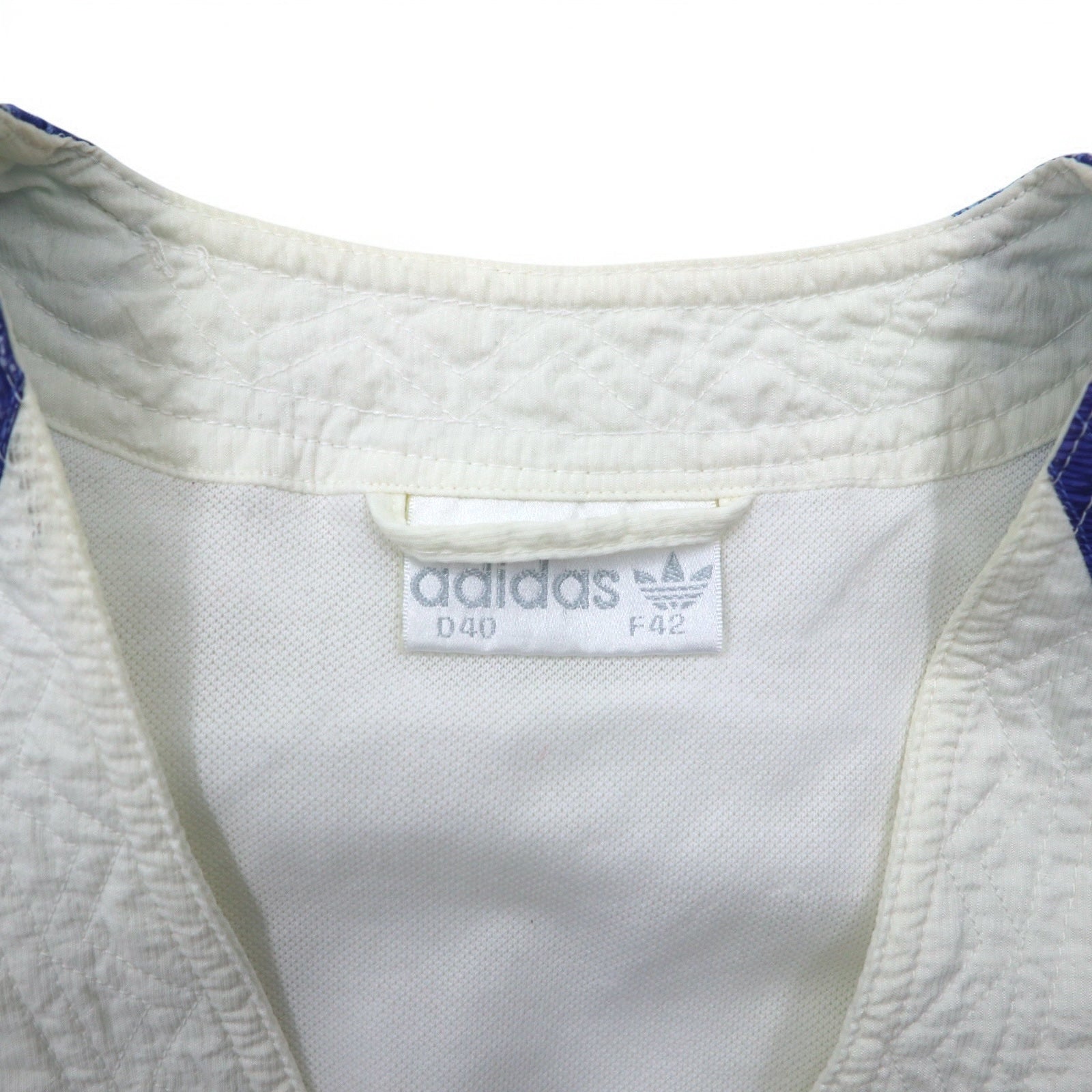 adidas anni '90 etichetta argentata gilet tecnico con zip XL bianco poliestere cinese