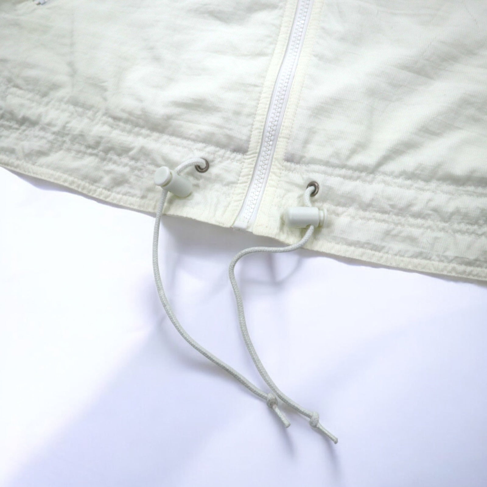 adidas anni '90 etichetta argentata gilet tecnico con zip XL bianco poliestere cinese