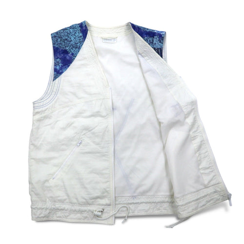 adidas anni '90 etichetta argentata gilet tecnico con zip XL bianco poliestere cinese