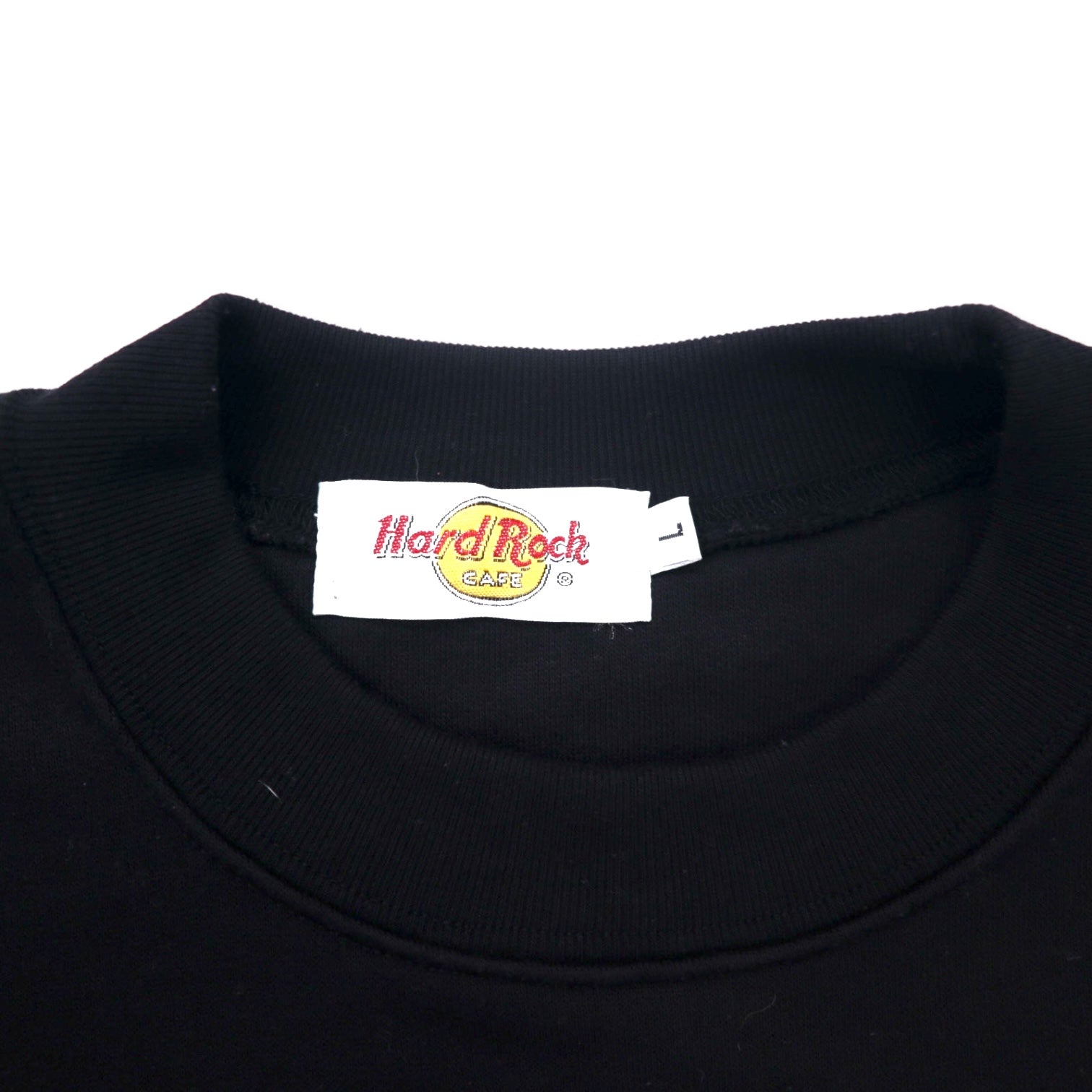 Hard Rock CAFE anni '90, ricamo logo, felpa, taglia L, nera, cotone, interno felpato, BANGKOK