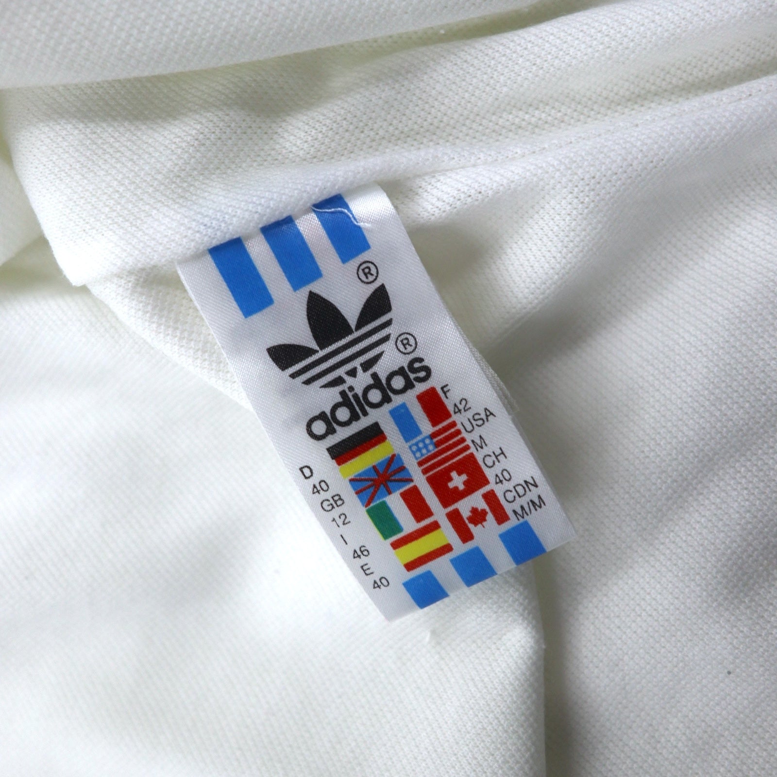adidas anni '90 etichetta argentata gilet tecnico con zip XL bianco poliestere cinese