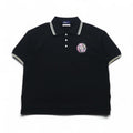 FRED PERRY × AKANE UTSUNOMIYA Polo a maniche corte taglio ampio S nero cotone Piqué Shirt F5334 Made in Japan