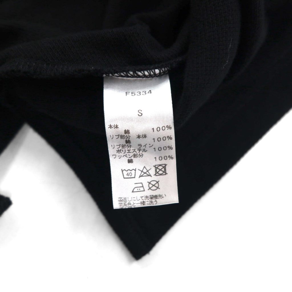FRED PERRY × AKANE UTSUNOMIYA Polo a maniche corte taglio ampio S nero cotone Piqué Shirt F5334 Made in Japan