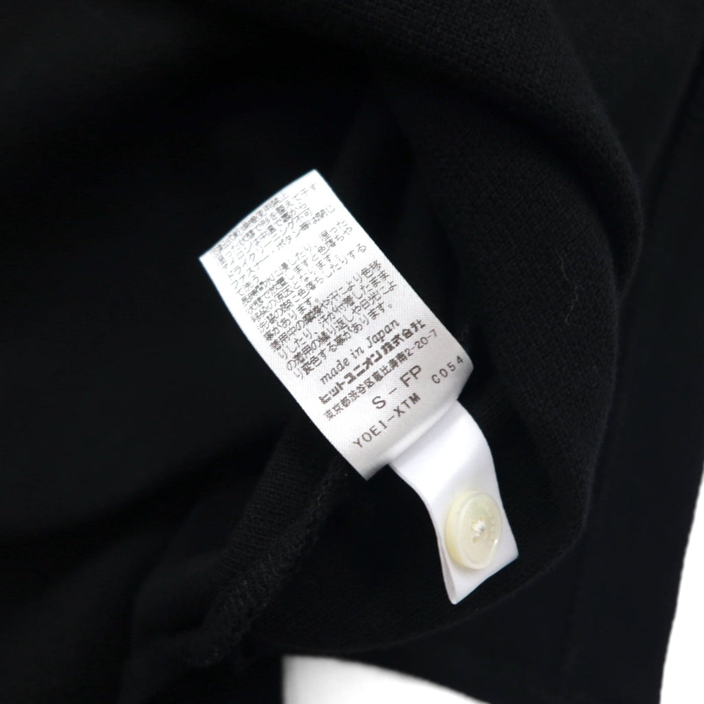 FRED PERRY × AKANE UTSUNOMIYA Polo a maniche corte taglio ampio S nero cotone Piqué Shirt F5334 Made in Japan
