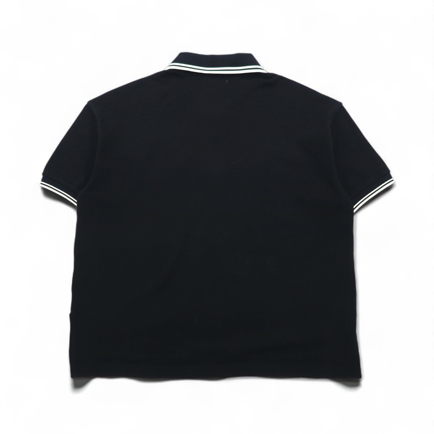 FRED PERRY × AKANE UTSUNOMIYA Polo a maniche corte taglio ampio S nero cotone Piqué Shirt F5334 Made in Japan
