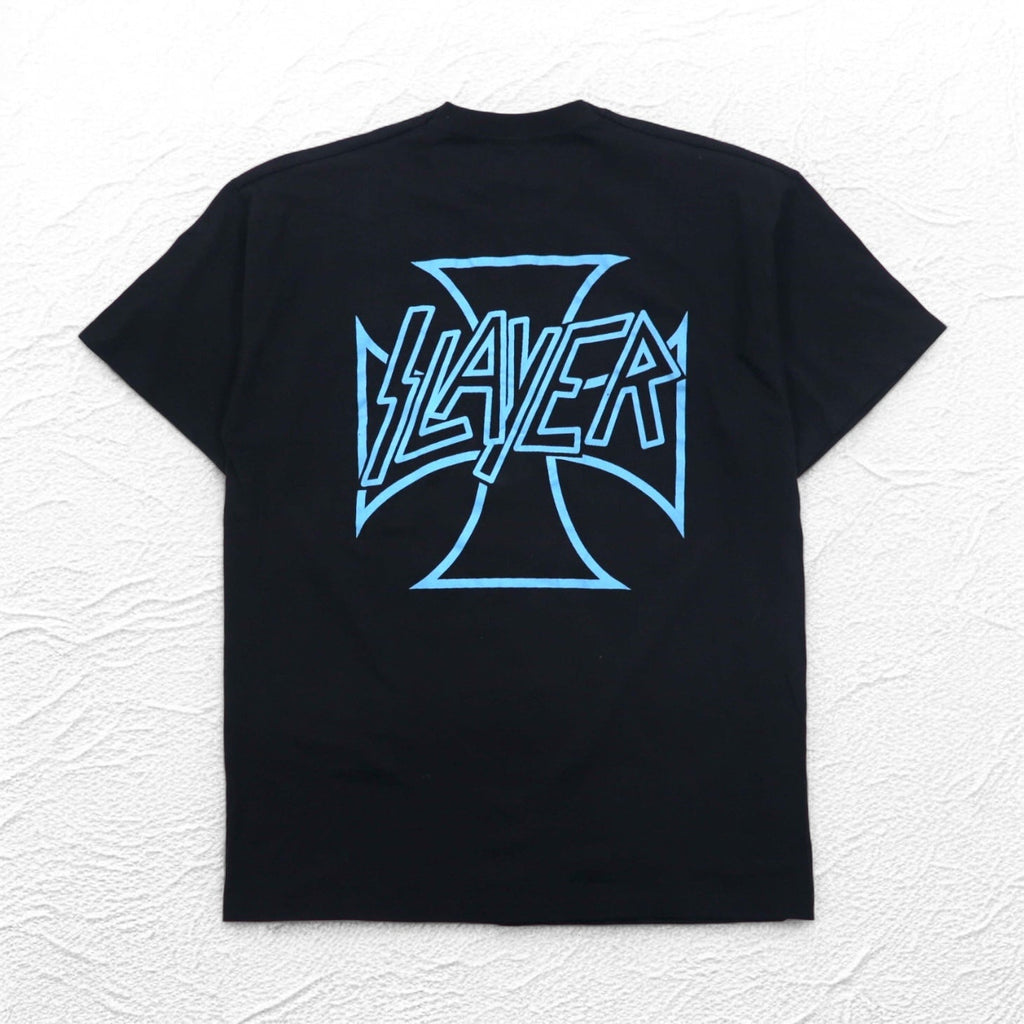 SLAYER スレイヤー バンド Tシャツ L ブラック コットン 両面プリント スカル FRUIT OF THE LOOM モロッコ製