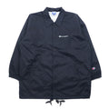 Champion 90年代 オーバーサイズ コーチジャケット M ブラック ナイロン メッシュライナー スクリプトロゴ
