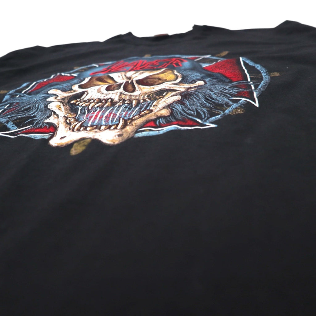 SLAYER スレイヤー バンド Tシャツ L ブラック コットン 両面プリント スカル FRUIT OF THE LOOM モロッコ製