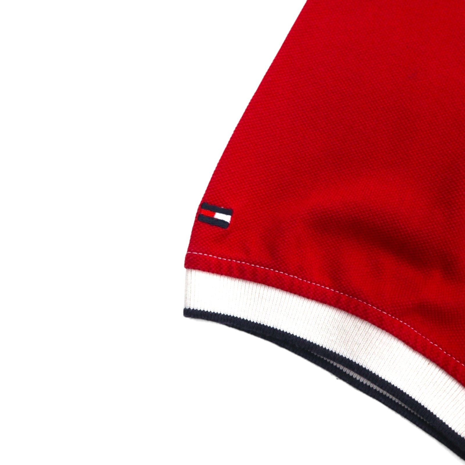 TOMMY HILFIGER Polo L Bianca Cotone Piqué Numerate Logo Ricamato Mai Usata
