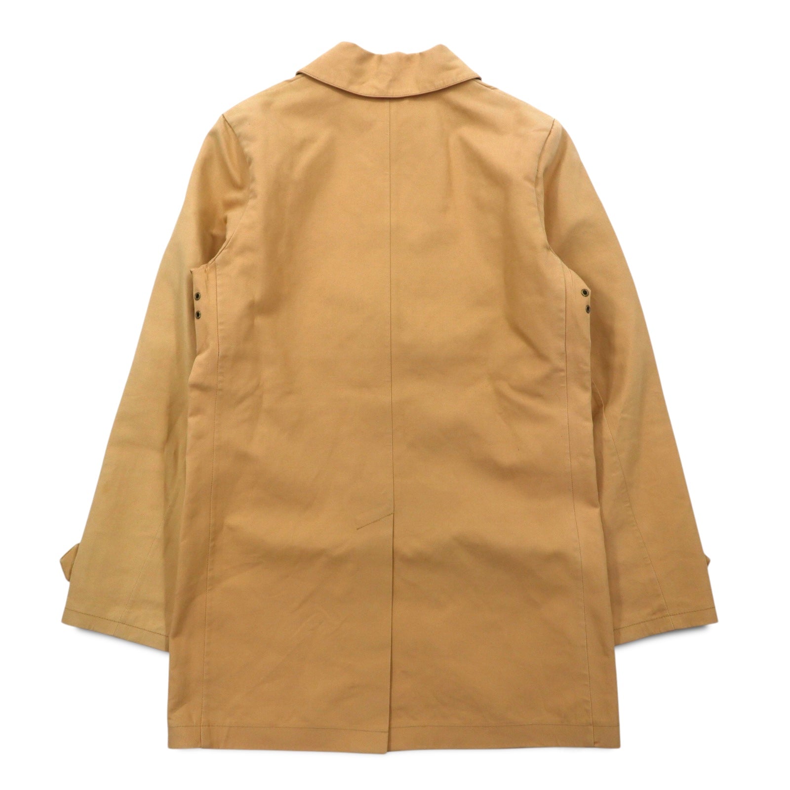 RALPH LAUREN anni '90 Impermeabile con collo a listino in gomma taglia S Beige Fodera a quadri