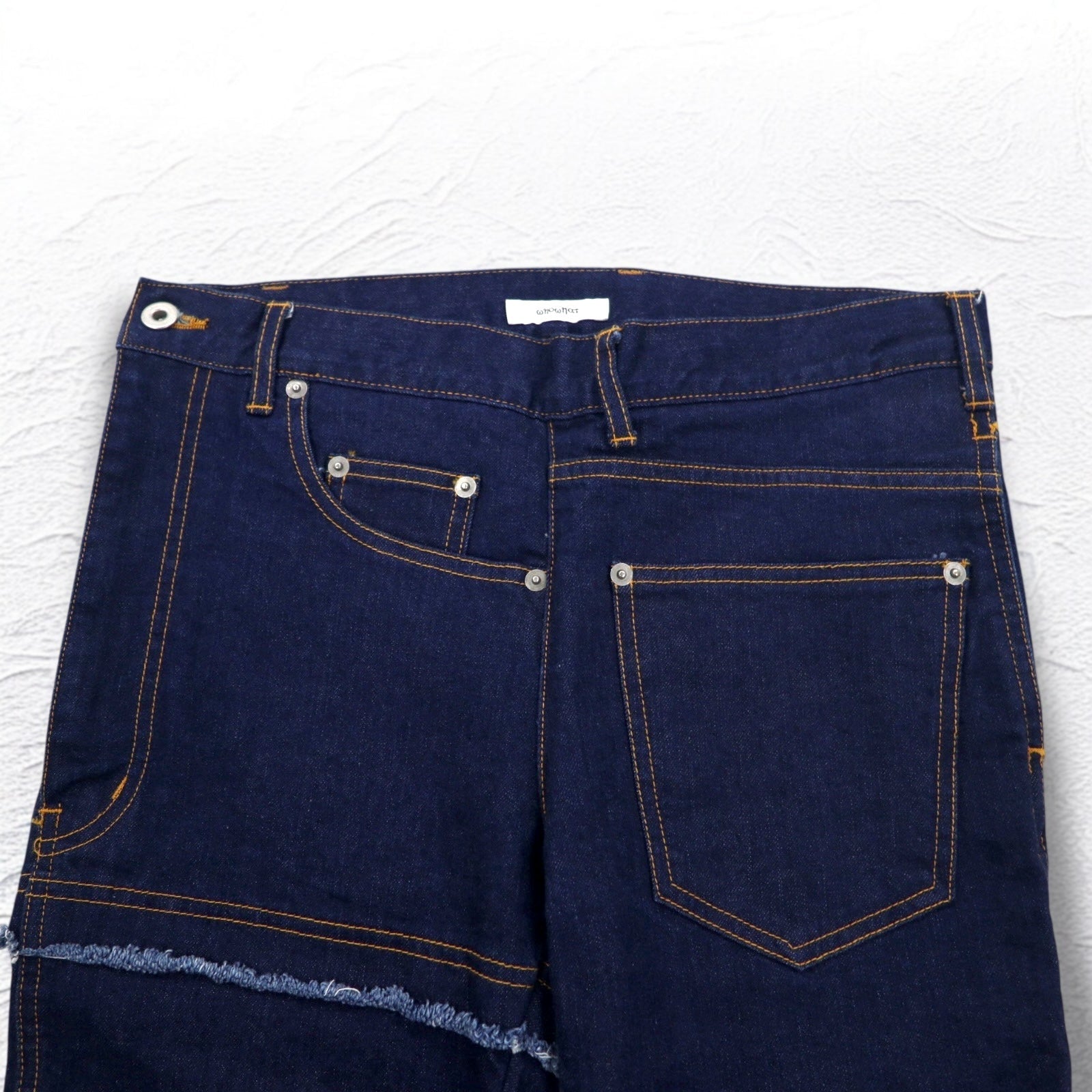 whowhat Puzzle Denim Pants S Indigo Blu Stretch Made in Japan