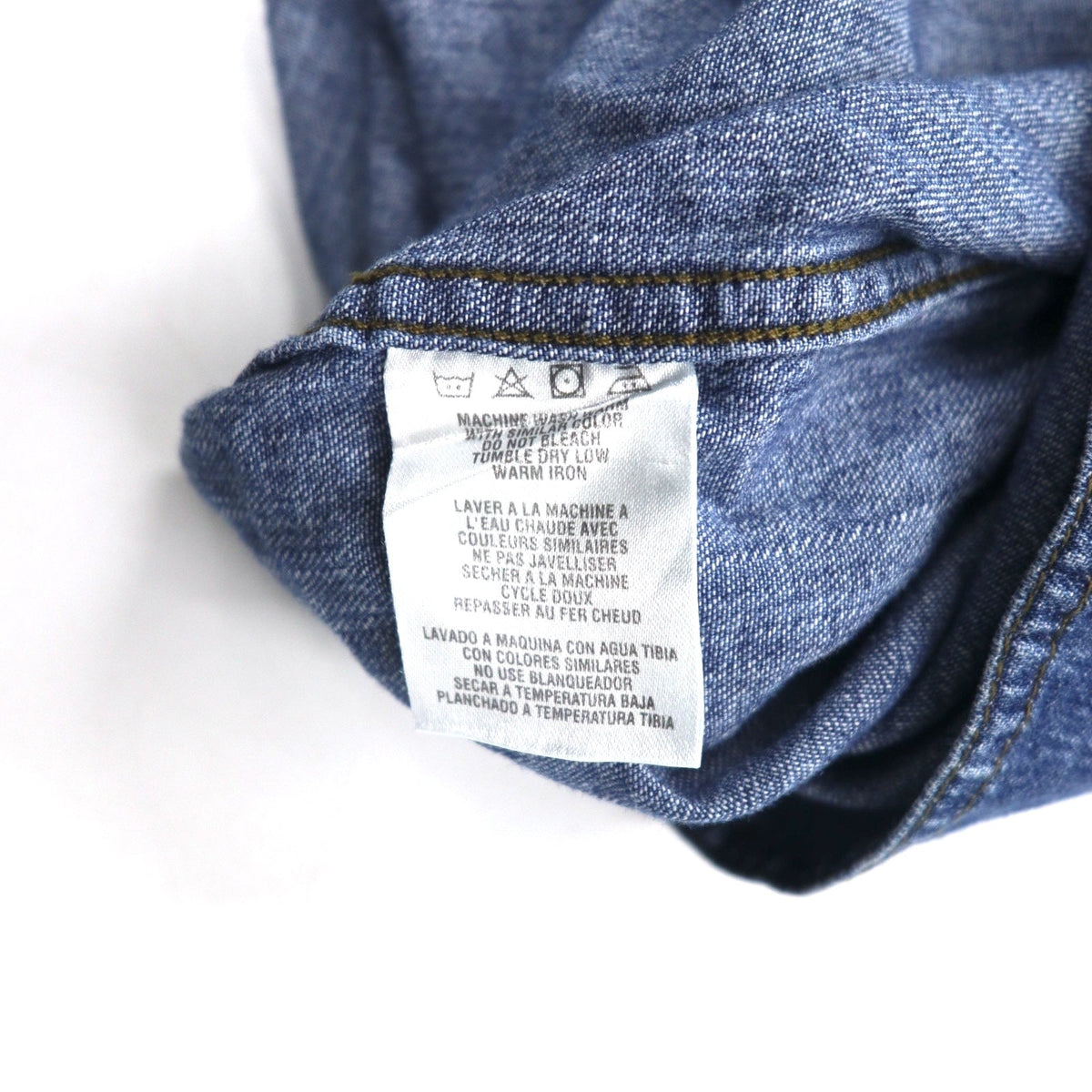 HARLEY DAVIDSON Camicia di jeans XXXL Blu Cotone Logo ricamato Logo sul retro