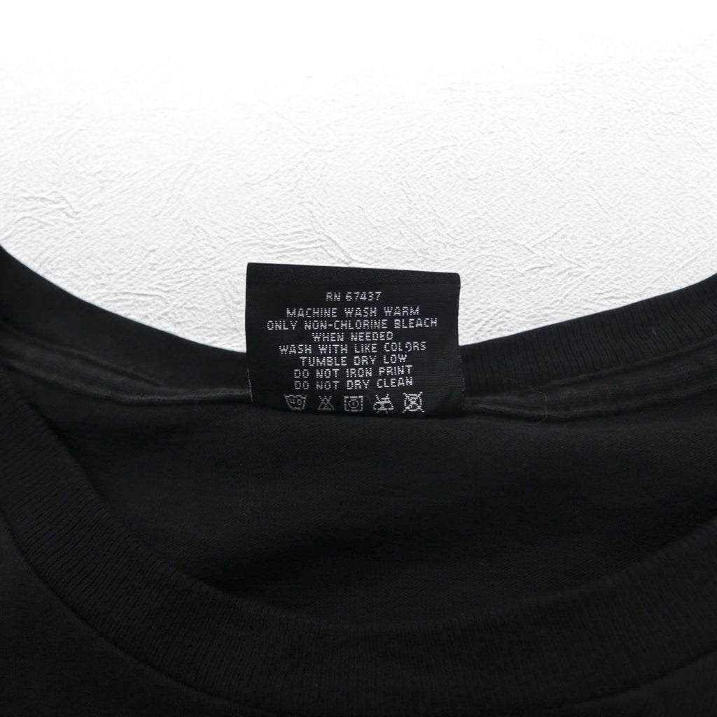 POLO JEANS CO. RALPH LAUREN 90年代 Tシャツ L ブラック コットン 星条旗 ワンポイントロゴ