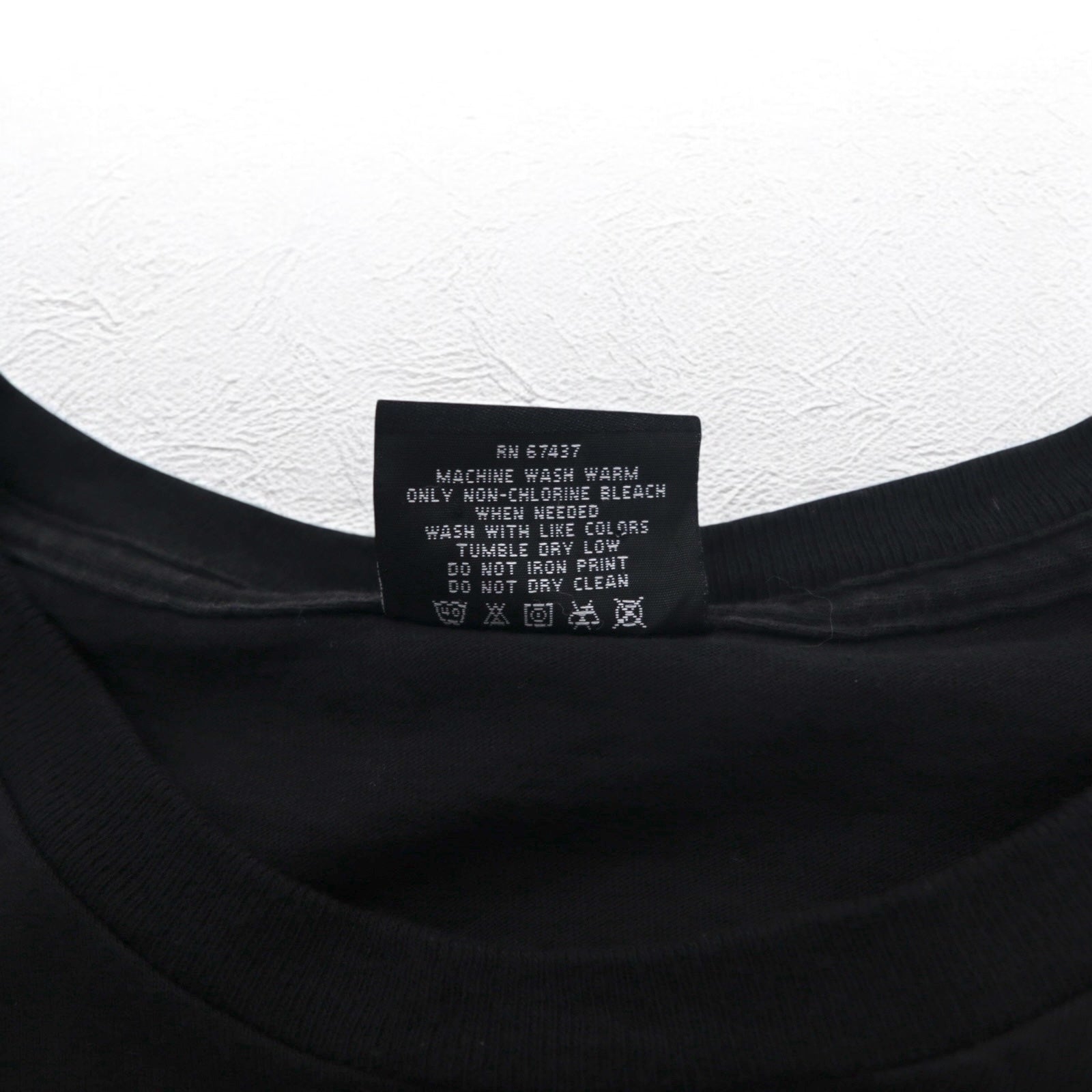 POLO JEANS CO. RALPH LAUREN T-shirt anni '90 L nero cotone con logo a bandiera singola
