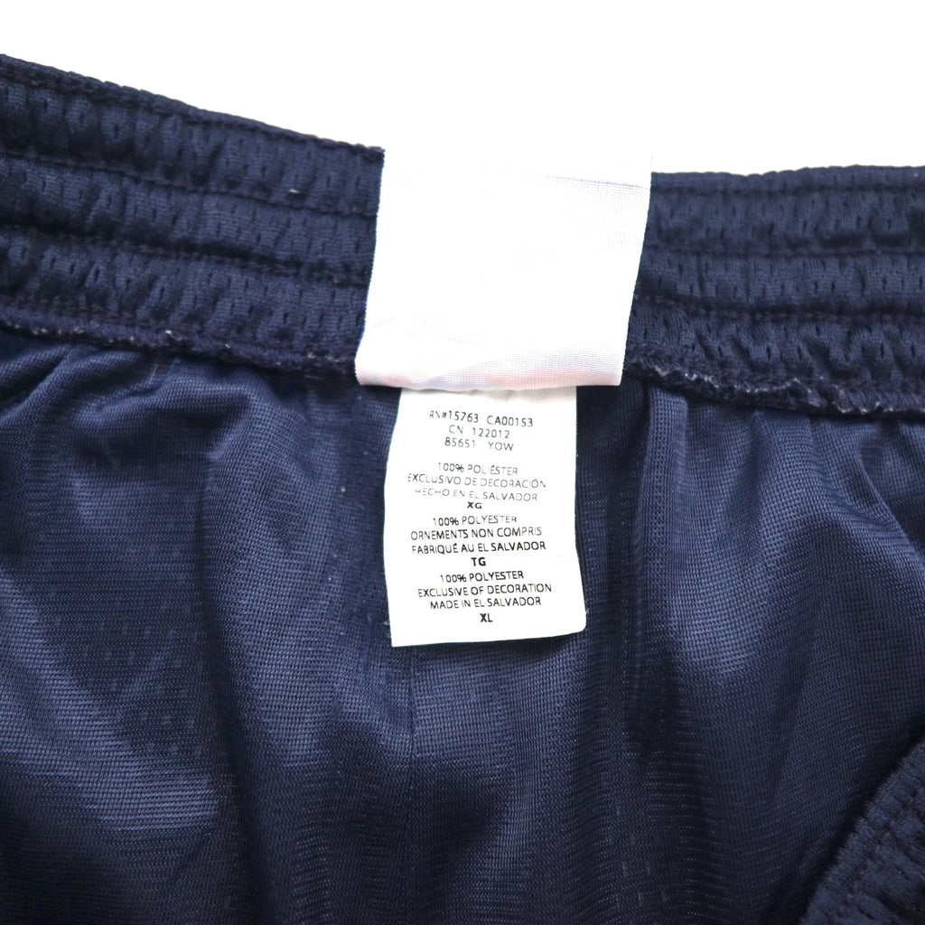 Pantaloncini corti Champion in mesh, taglia 2XL, blu navy, con banda laterale e logo, made in El Salvador