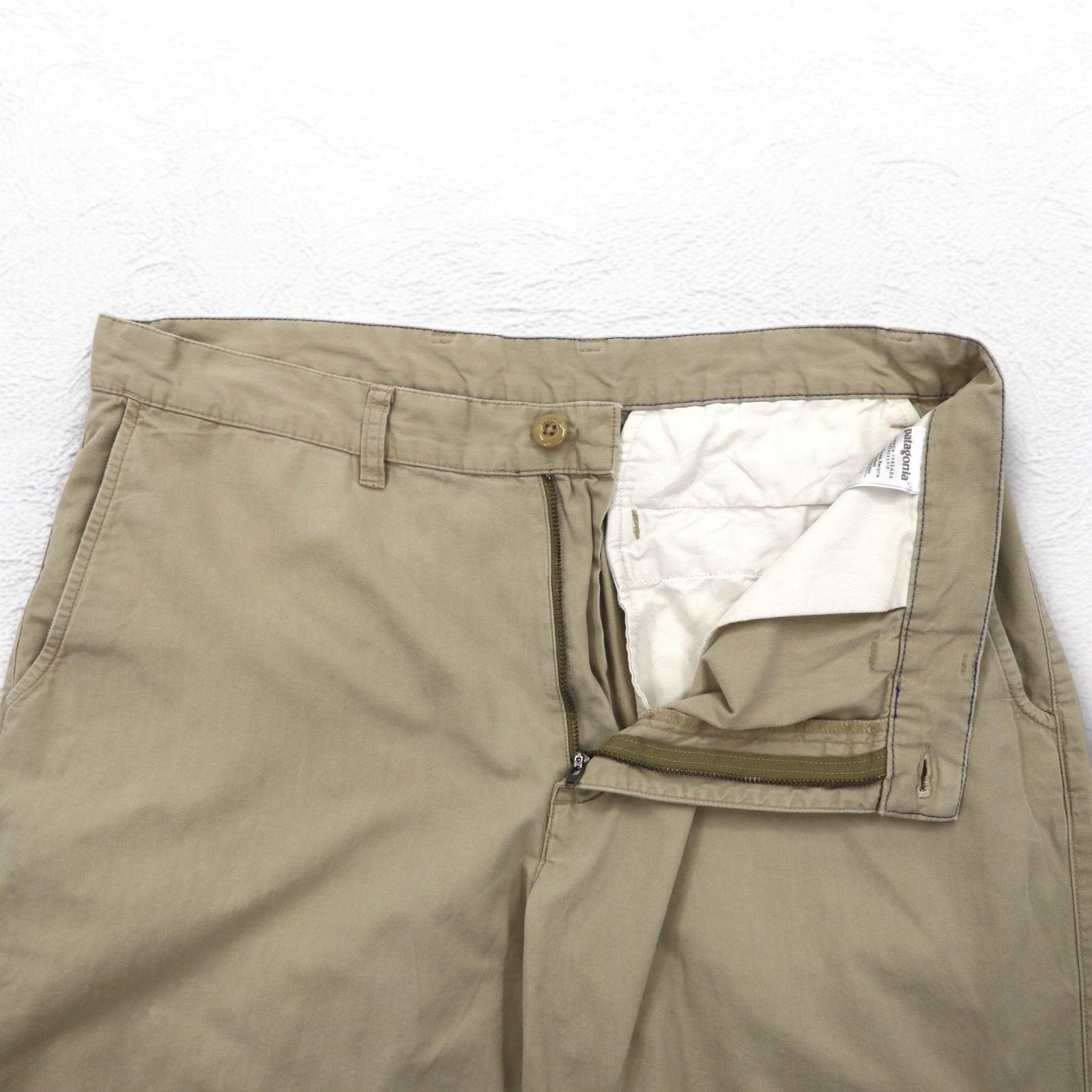 patagonia All-Wear shorts pantaloncini L beige cotone organico 57675 Made in Sri Lanka