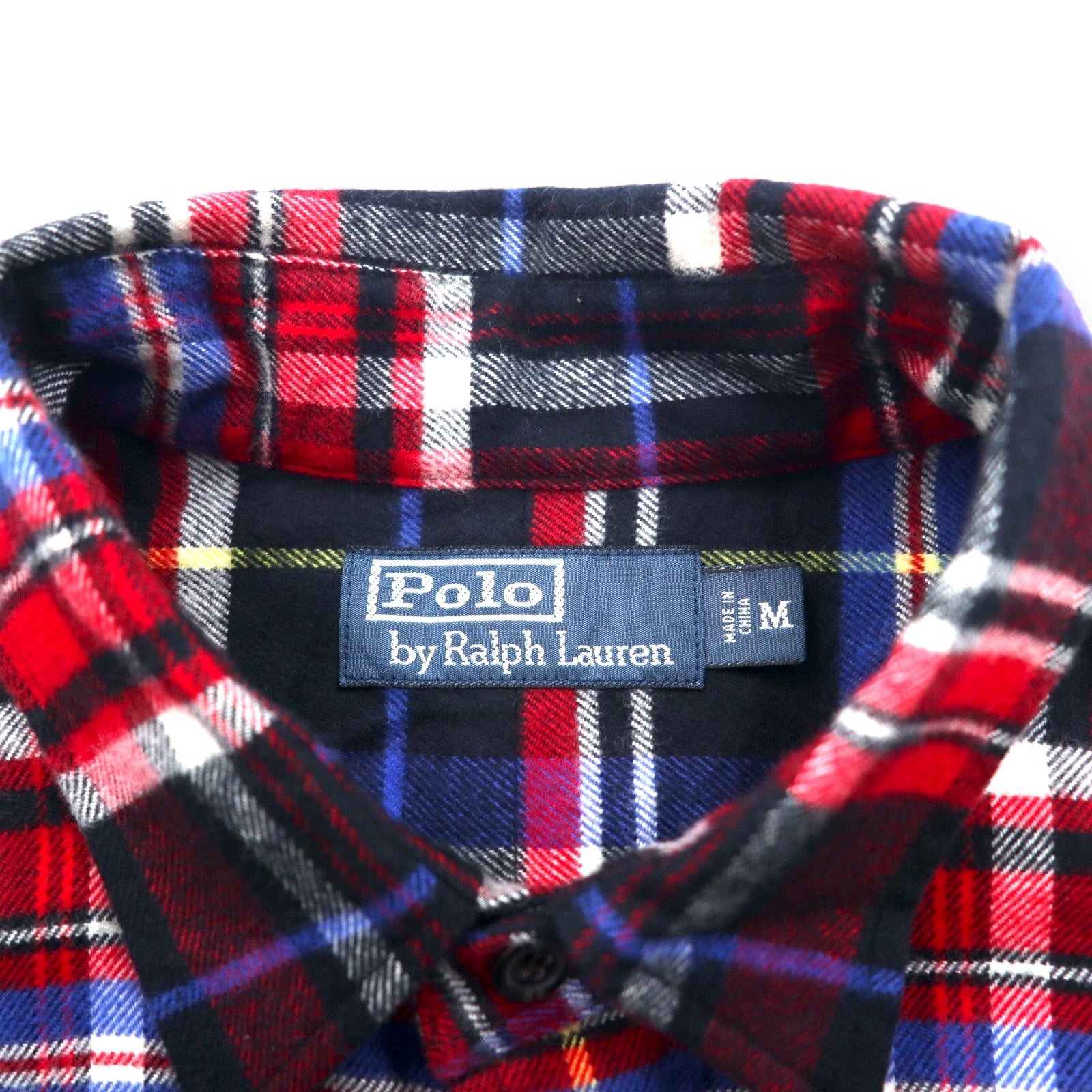 Polo by Ralph Lauren Camicia di flanella oversize M rosso cotone a quadri