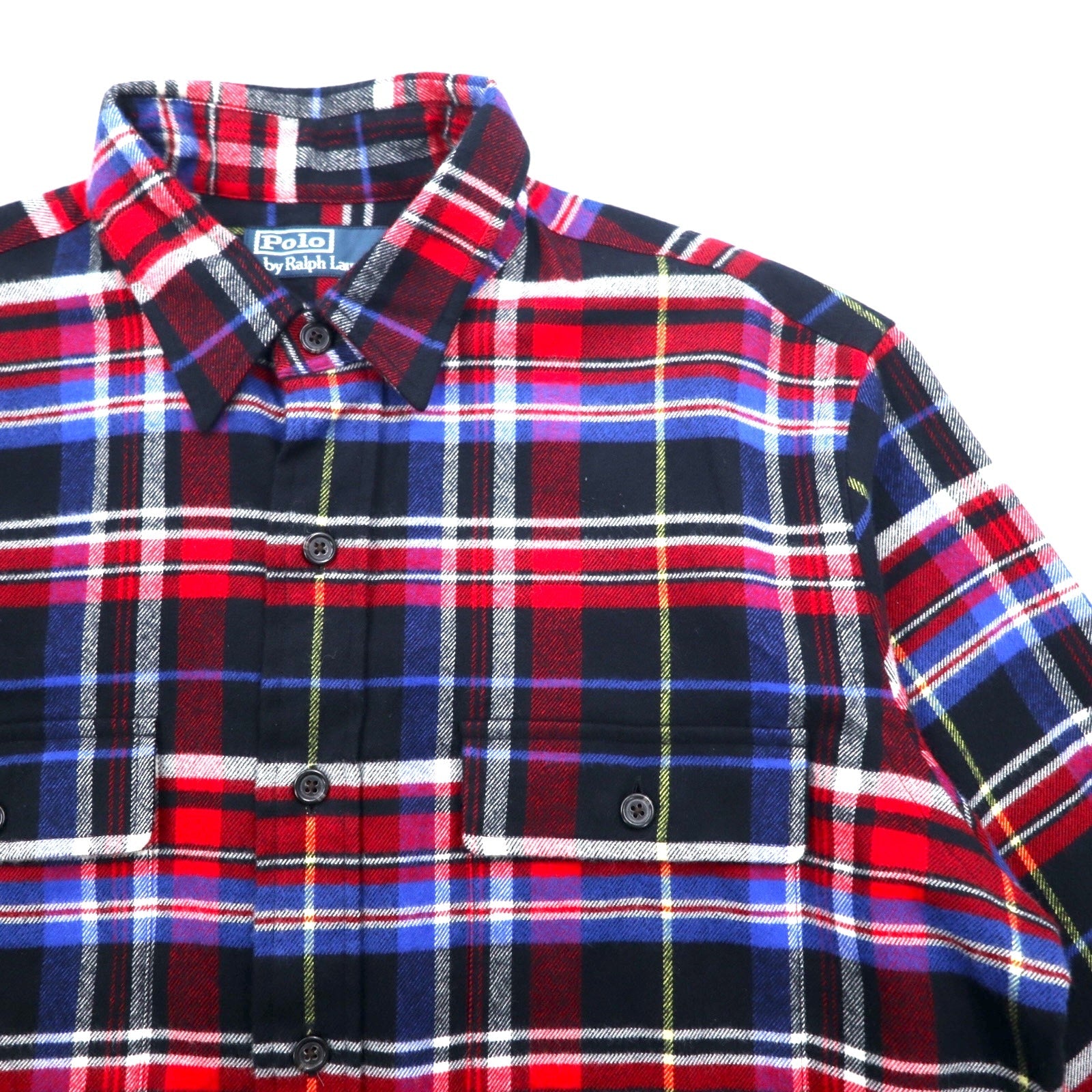 Polo by Ralph Lauren Camicia di flanella oversize M rosso cotone a quadri