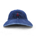 BLUE BLUE × NEW ERA Berretto da baseball, taglia unica, con cinturino, denim indaco, ricamo a ancora