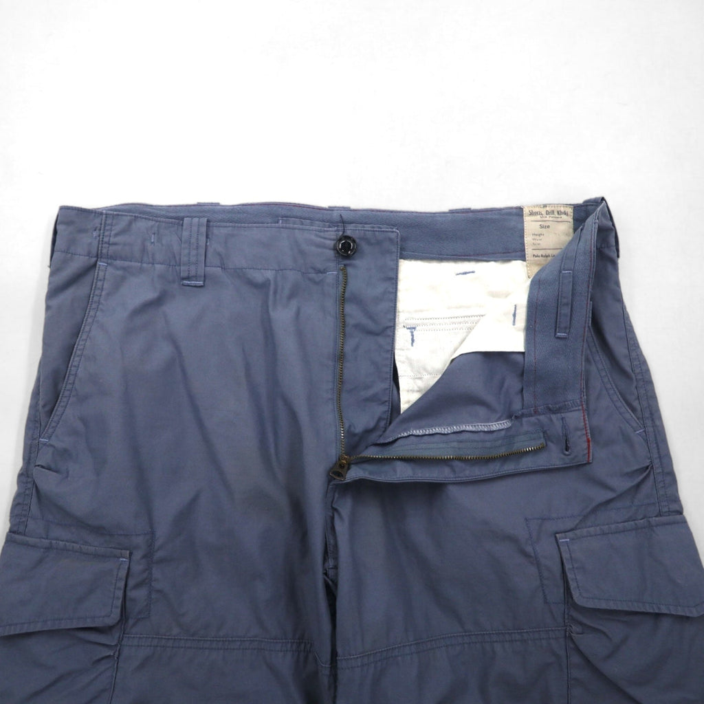 POLO RALPH LAUREN Utility Canvas Baggy Short Cargo Pants Shorts L Grey Knee-Length