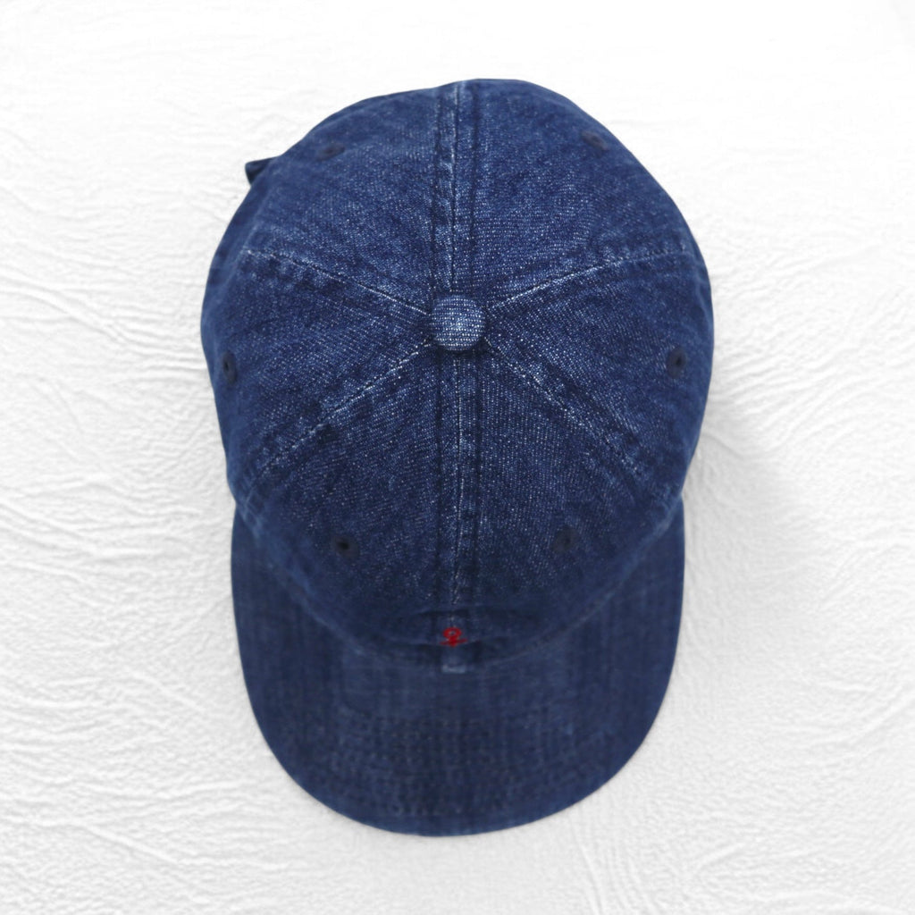 BLUE BLUE × NEW ERA Berretto da baseball, taglia unica, con cinturino, denim indaco, ricamo a ancora