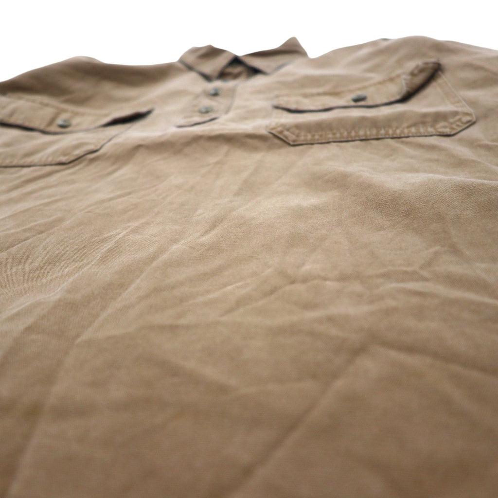 Camicia da lavoro pullover Cabela's OUTDOOR GEAR, taglia L, cachi, cotone, mezza abbottonatura