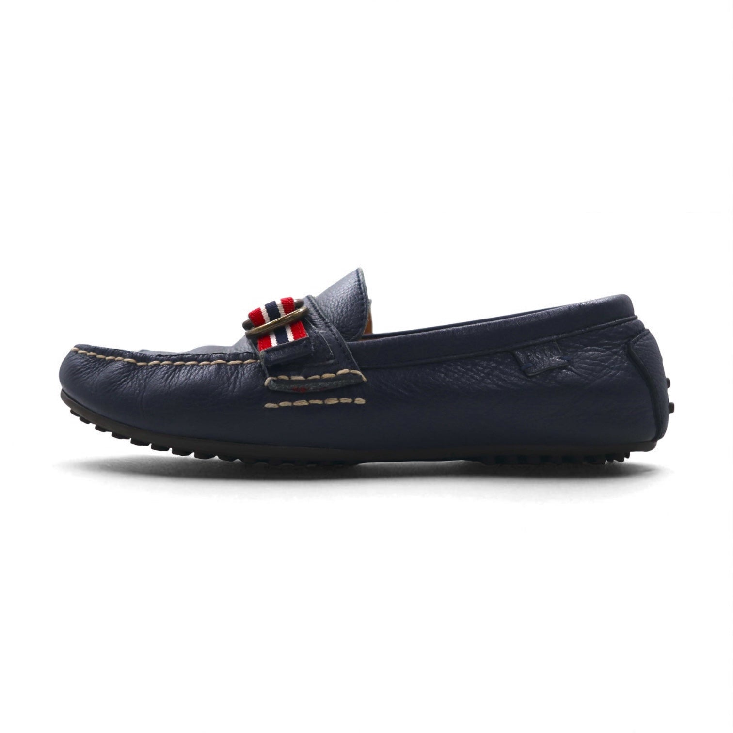 POLO RALPH LAUREN Mocassini con Fiocco Driving Shoes 26.5cm Blu Scuro Pelle Granata WILLEM 11571