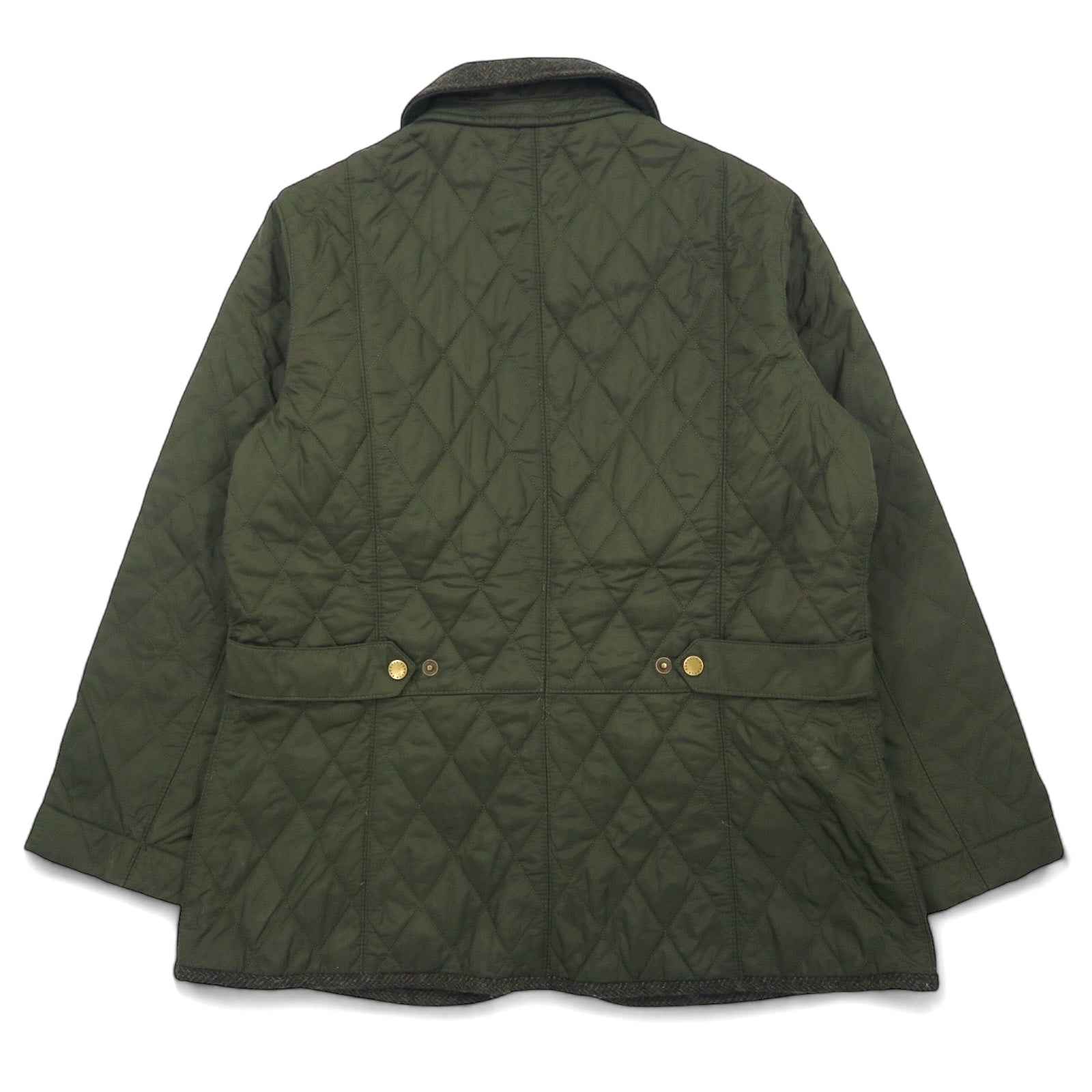 Barbour Giacca trapuntata XL Cachi Nylon Inserto Tweed VINTAGE TWEED QUILT JACKET LQU02620L71