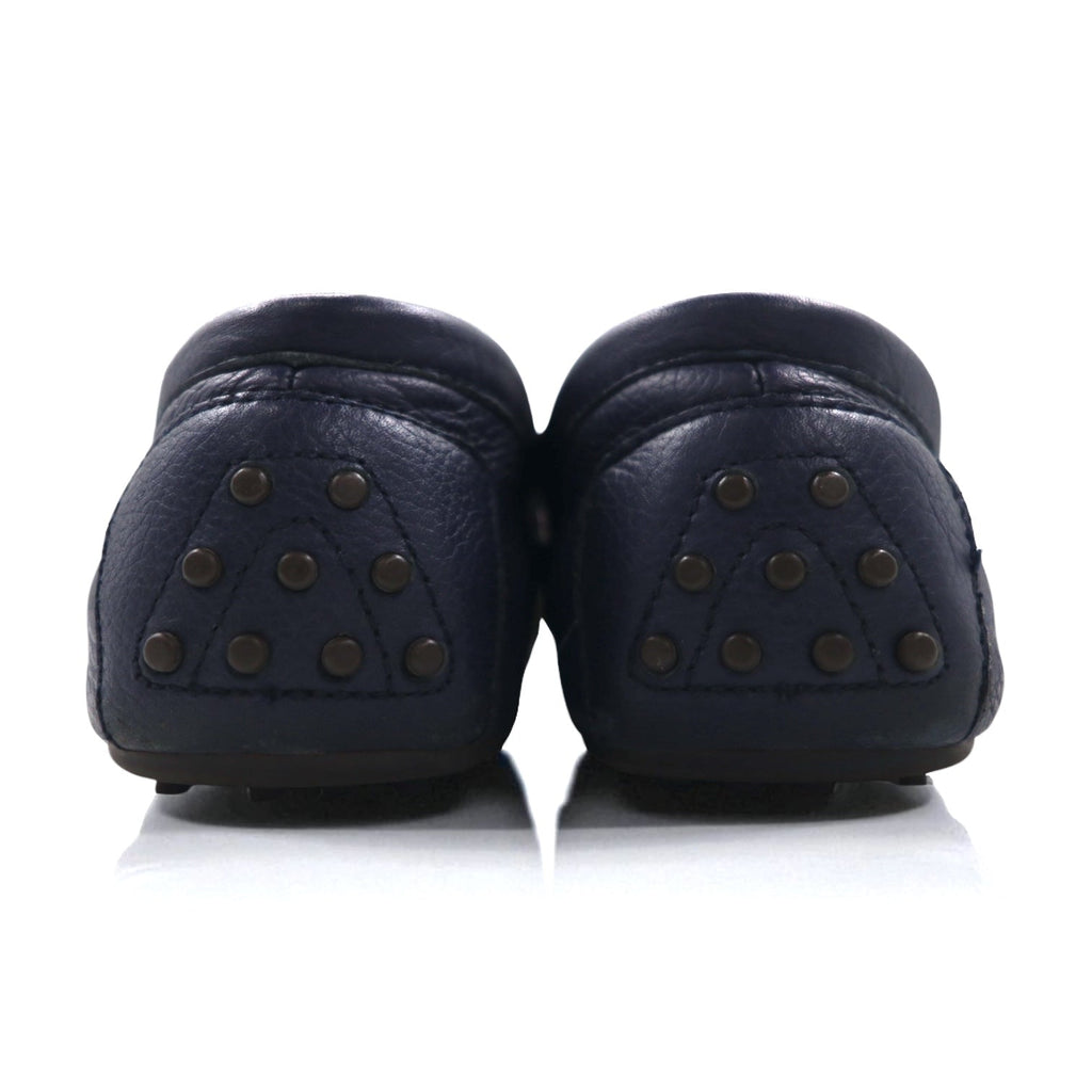 POLO RALPH LAUREN Mocassini con Fiocco Driving Shoes 26.5cm Blu Scuro Pelle Granata WILLEM 11571