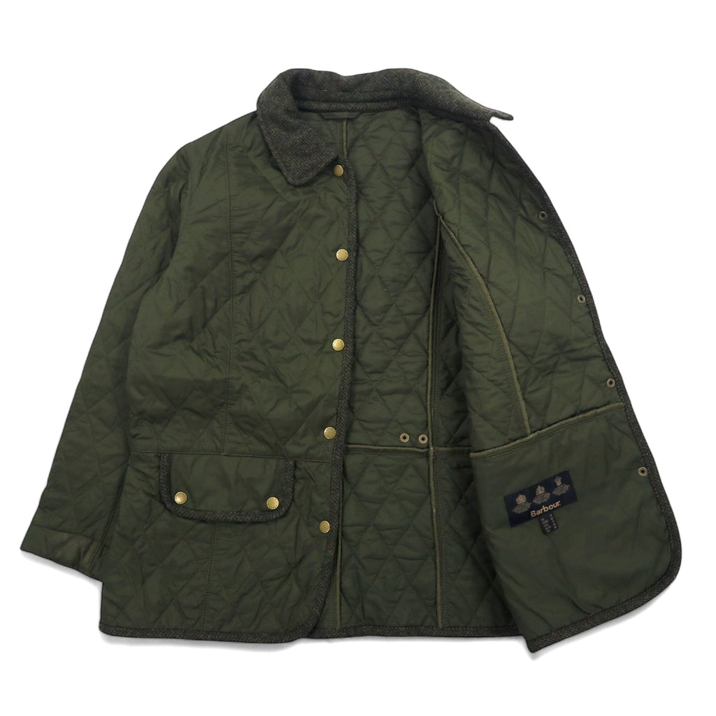 Barbour Giacca trapuntata XL Cachi Nylon Inserto Tweed VINTAGE TWEED QUILT JACKET LQU02620L71