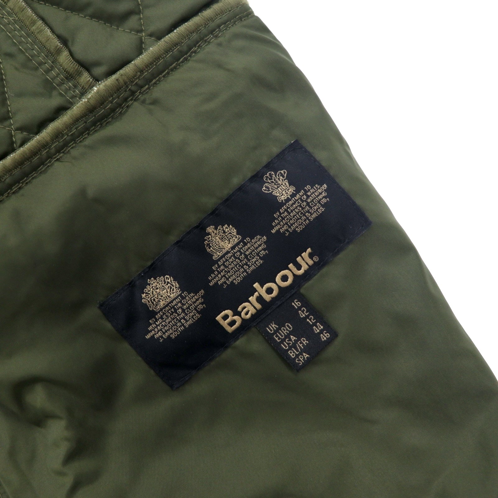 Barbour Giacca trapuntata XL Cachi Nylon Inserto Tweed VINTAGE TWEED QUILT JACKET LQU02620L71