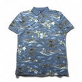 BIG DOGS Anni '90 Polo hawaiana M Blu Fantasia Cotone Poliestere