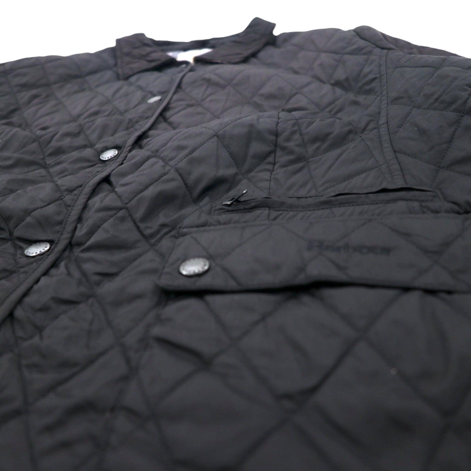 Barbour Giacca trapuntata XL Nera Poliestere Fodera a quadri CYNTHIA MATT QUILT JACKET L2359