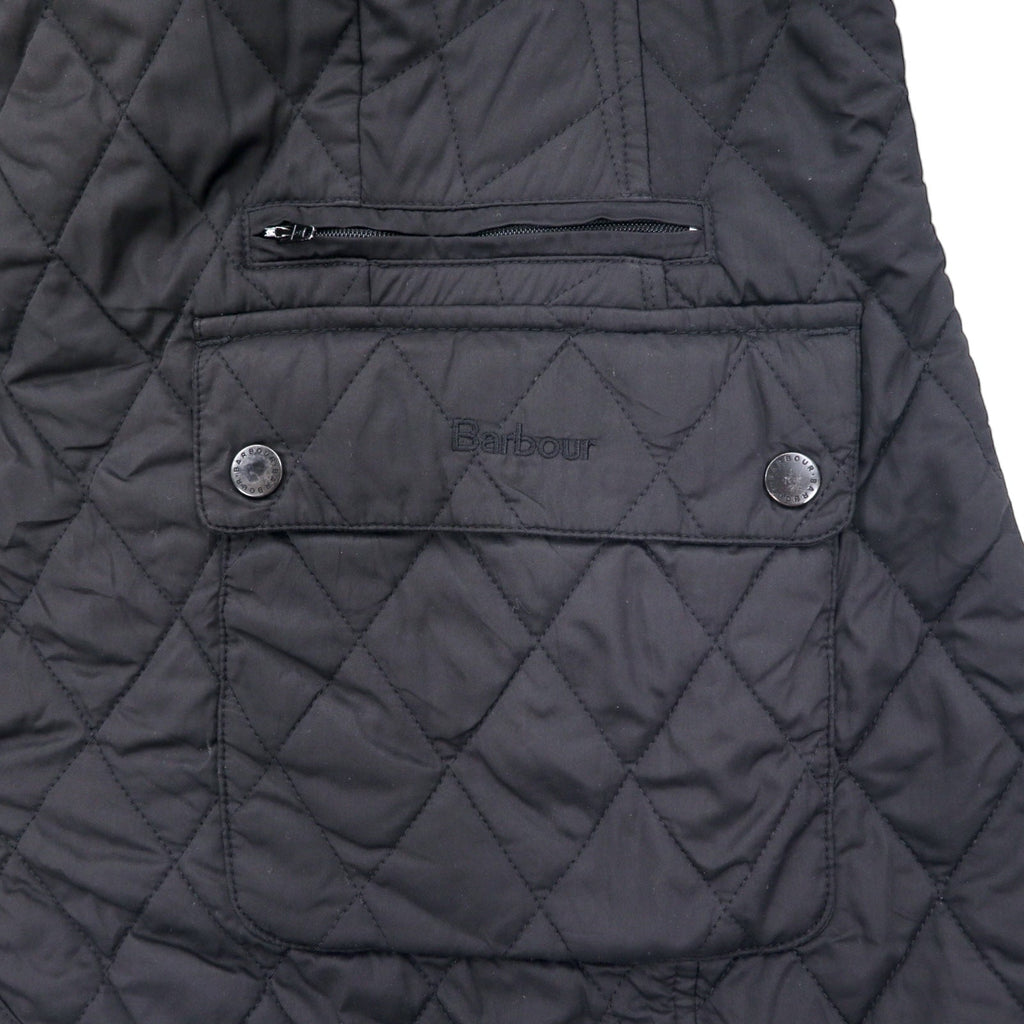 Barbour Giacca trapuntata XL Nera Poliestere Fodera a quadri CYNTHIA MATT QUILT JACKET L2359