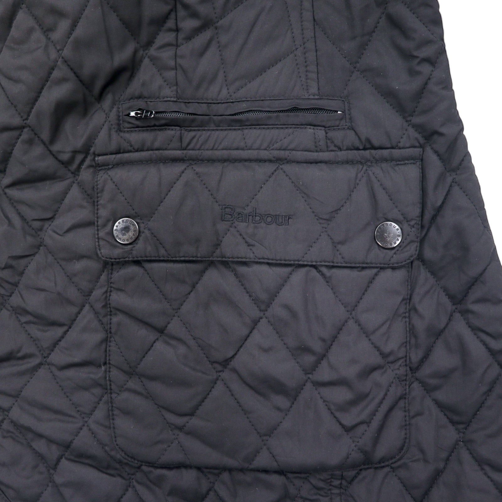 Barbour Giacca trapuntata XL Nera Poliestere Fodera a quadri CYNTHIA MATT QUILT JACKET L2359