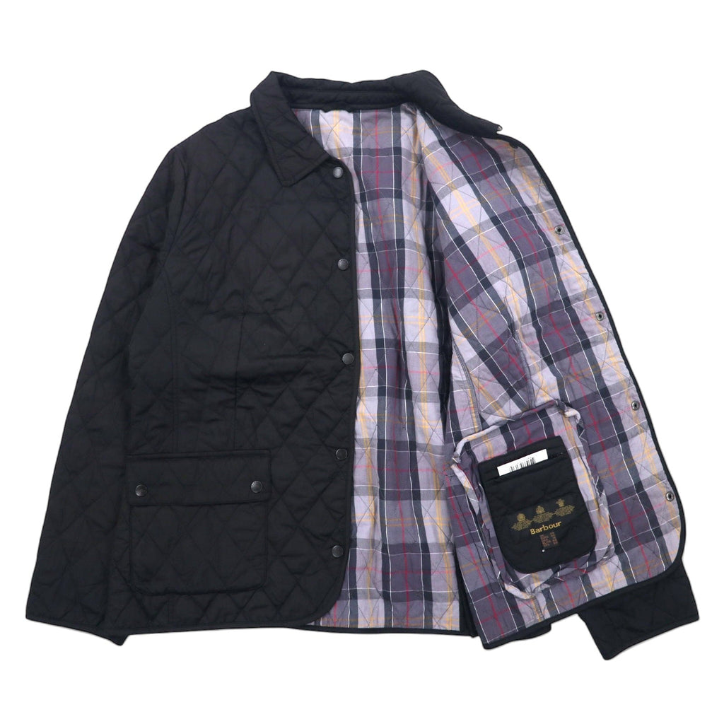 Barbour Giacca trapuntata XL Nera Poliestere Fodera a quadri CYNTHIA MATT QUILT JACKET L2359