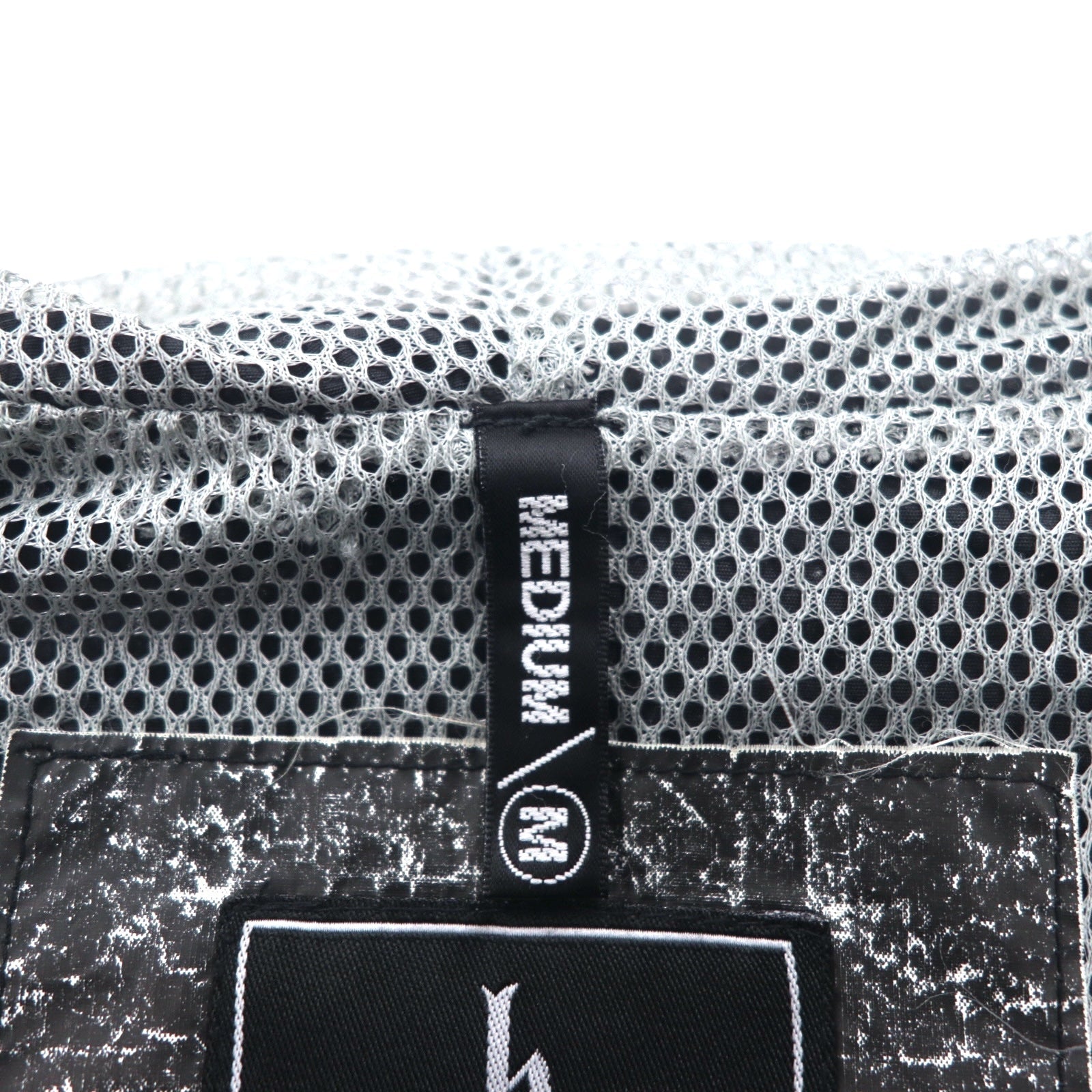 DJ Honda anni '90 Tech Jacket, parka in nylon, taglia M, nero, logo a nastro, TECH JACKET