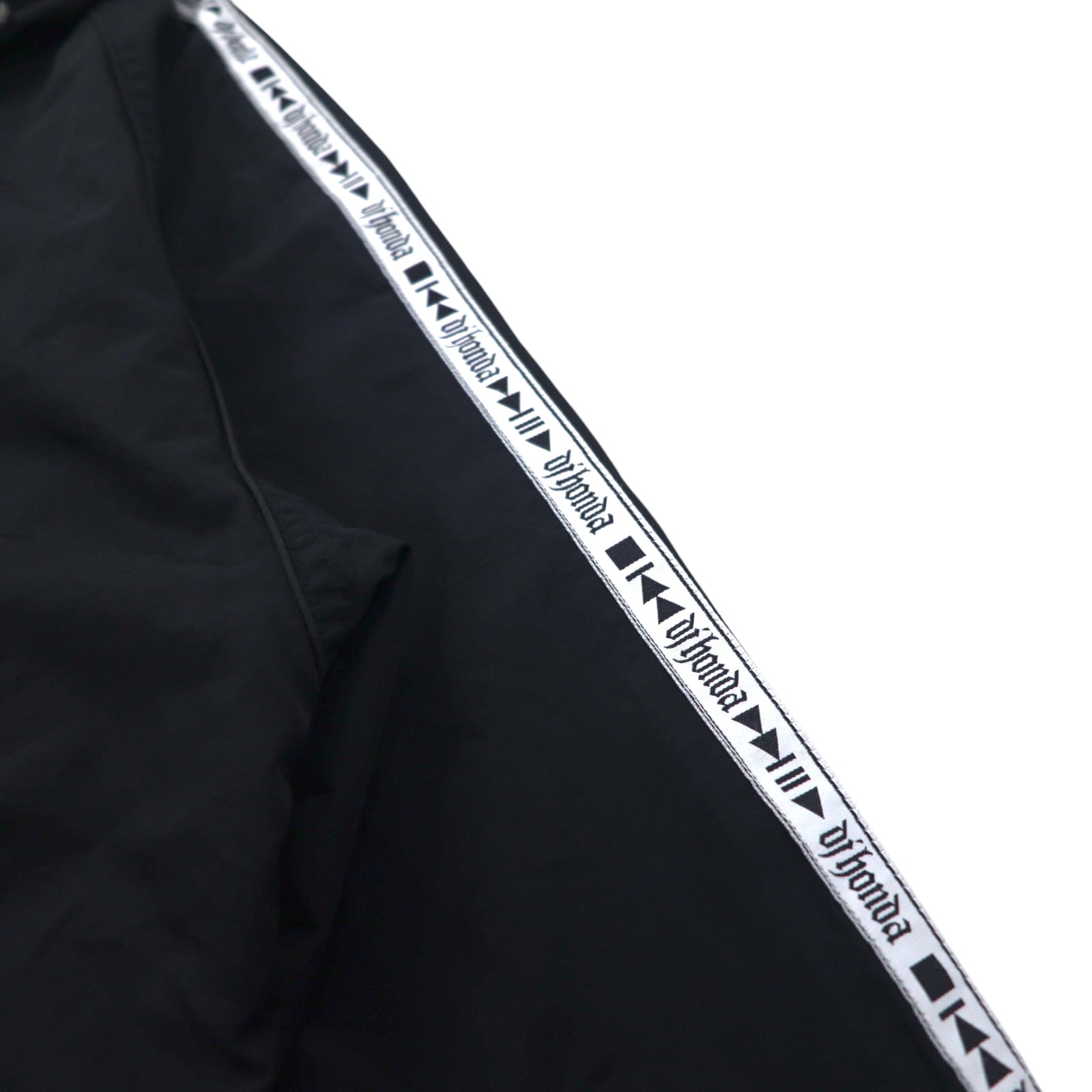 DJ Honda anni '90 Tech Jacket, parka in nylon, taglia M, nero, logo a nastro, TECH JACKET