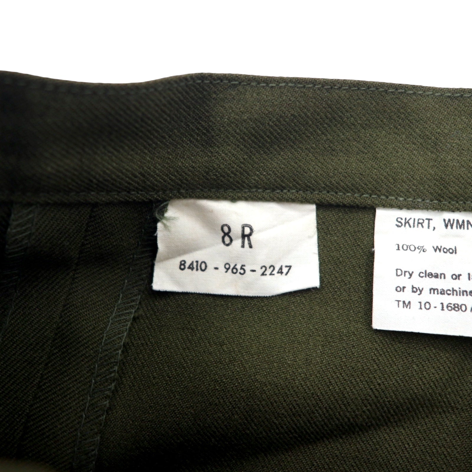 Esercito degli Stati Uniti, gonna da campo dell'esercito americano, linea ad A, 8R, kaki, lana, militare, GONNA DA DONNA CAMPO WL OG108